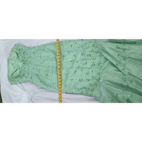 Panoply Size 4 Women's Green Beaded Sequined Formal Evening Gown Homecoming Prom - Picture 5 of 6